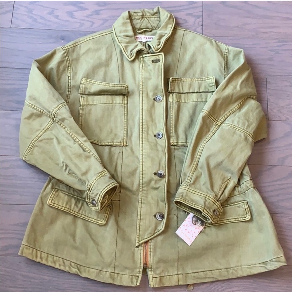 Nwt Free People "Sieze the Day" Military Oversized Jacket